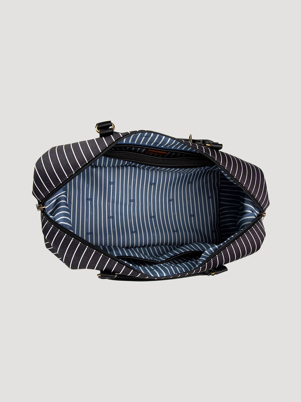 Women's Striped Denim Duffle Bag - view 4