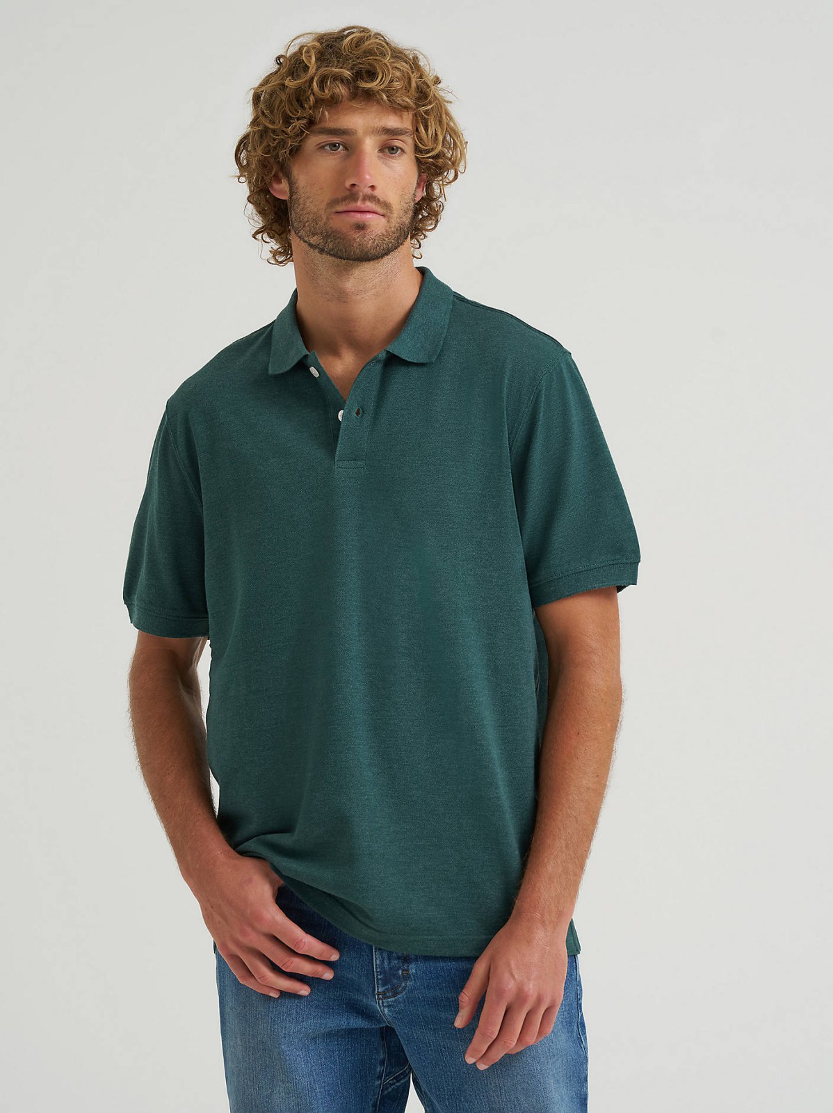 Men's Solid Mini Pique Polo Shirt - view 2