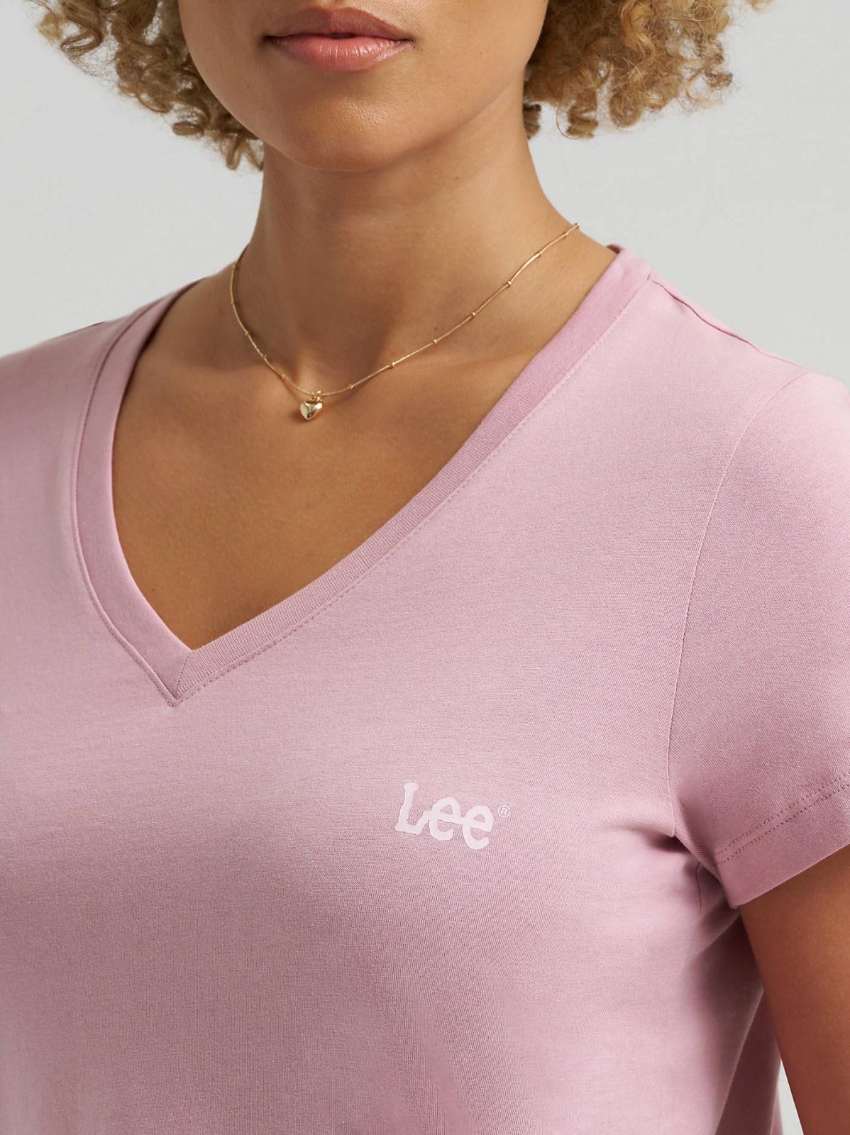 Women's Solid V-Neck Logo Tee - view 3