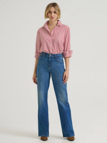 Women's Premium High Rise Retro A-Line Jean