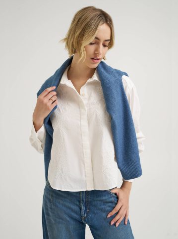 Women's Embroidered Button Down Shirt