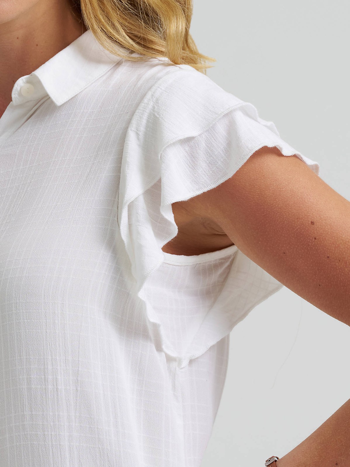 Women's Legendary Flutter Sleeve Button Down Shirt - view 3