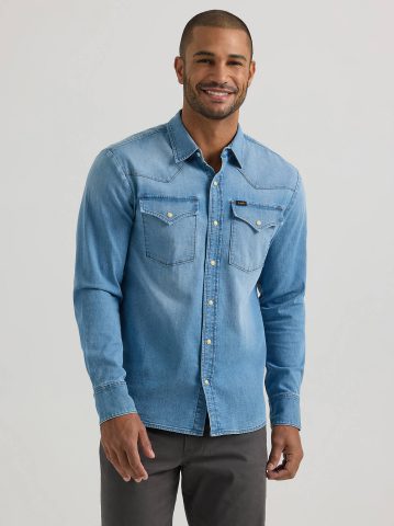 Men's All Purpose Western Denim Snap Shirt