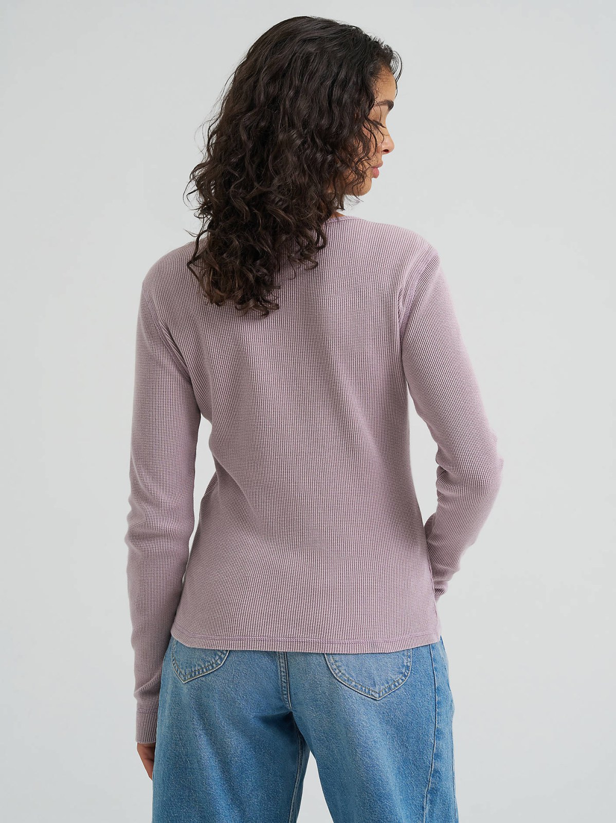 Women's Waffle Knit Henley Button Down Top - view 3