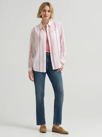 Women's All Purpose Print Button Down Shirt