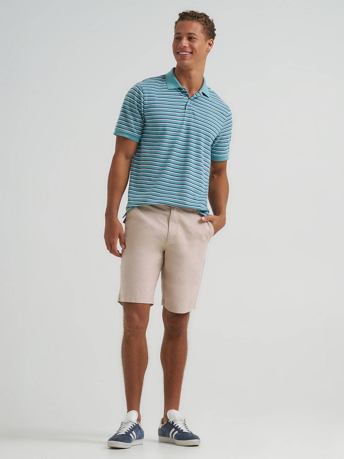 Men's Stripe Mini Pique Polo Shirt - view 4