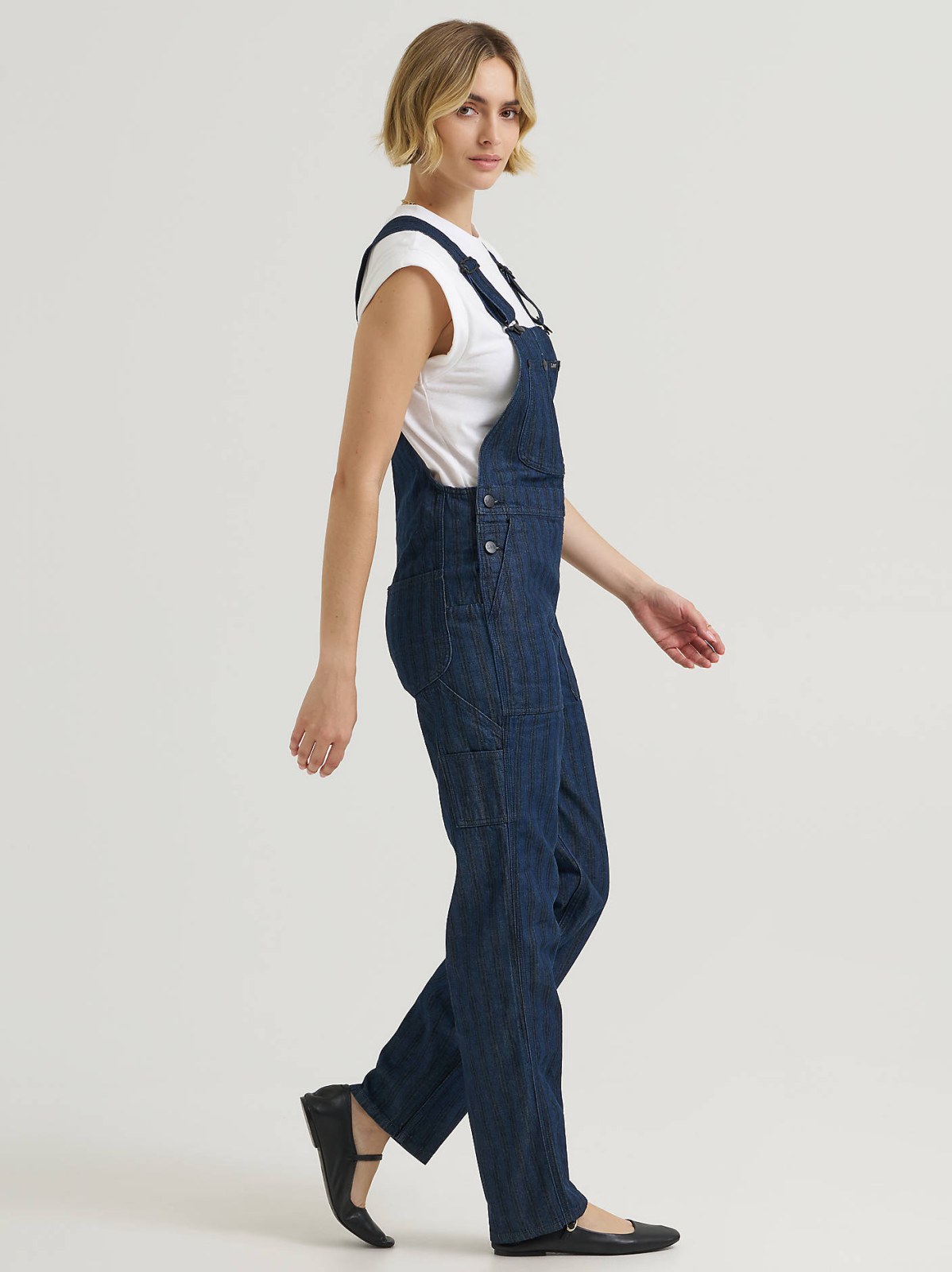 Women's Premium Hickory Stripe Slim Straight Overall - view 4