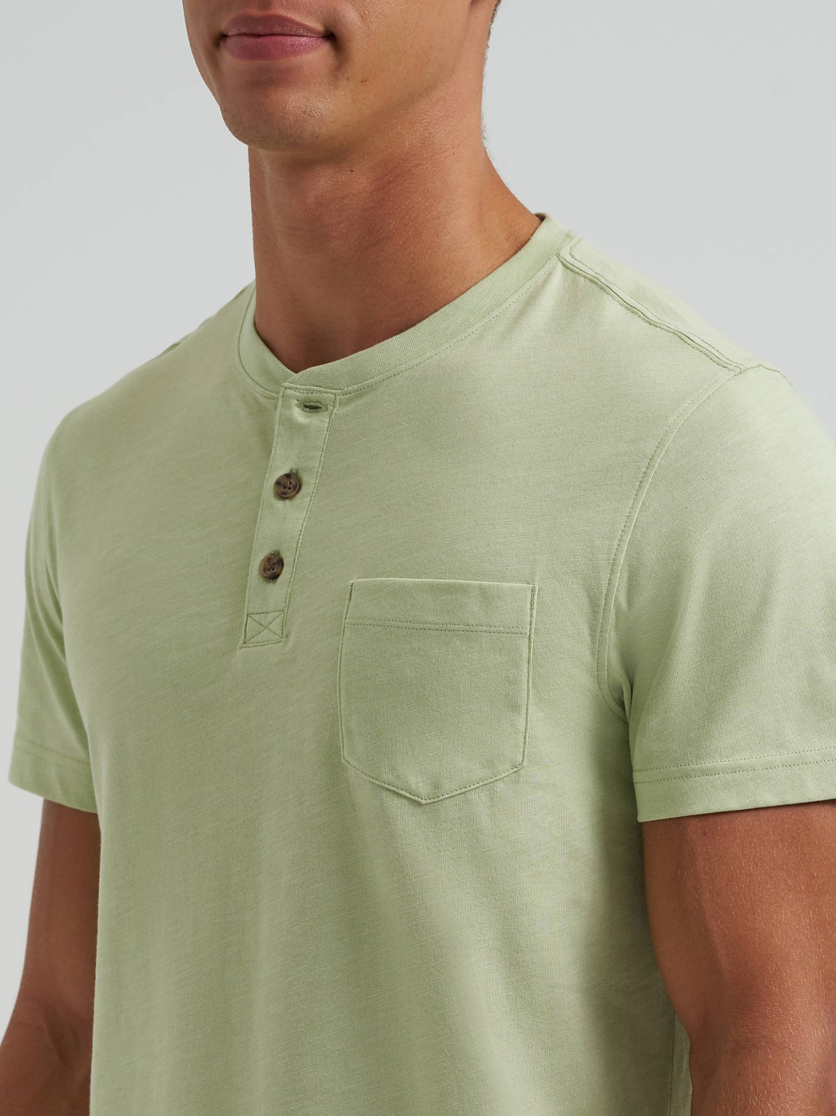 Men's Short Sleeve Jersey Henley - view 3