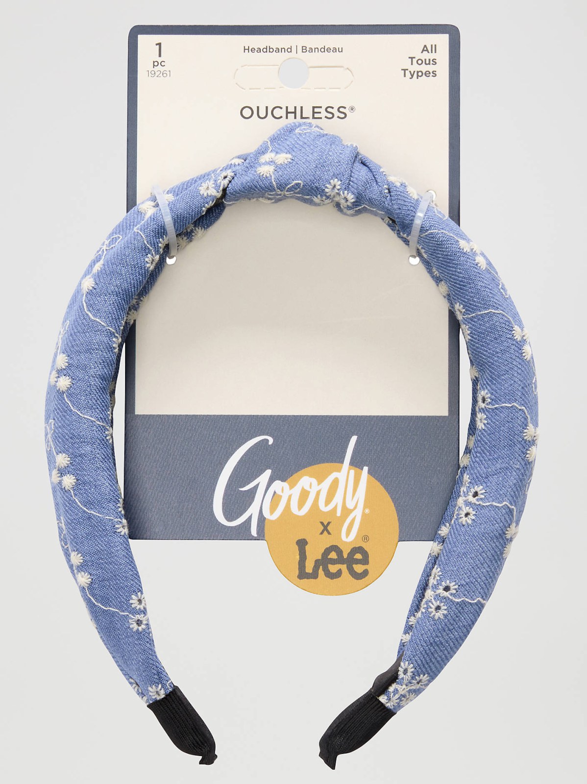 Women's Goody x Lee Denim Headband with Knot, 1ct - view 3