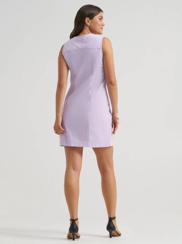 Women's V-Neck Seamed Rider Dress
