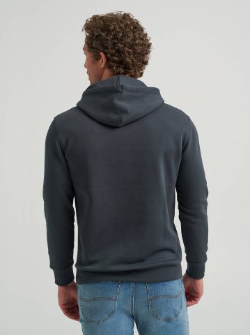 Men's Logo Patch Solid Hoodie